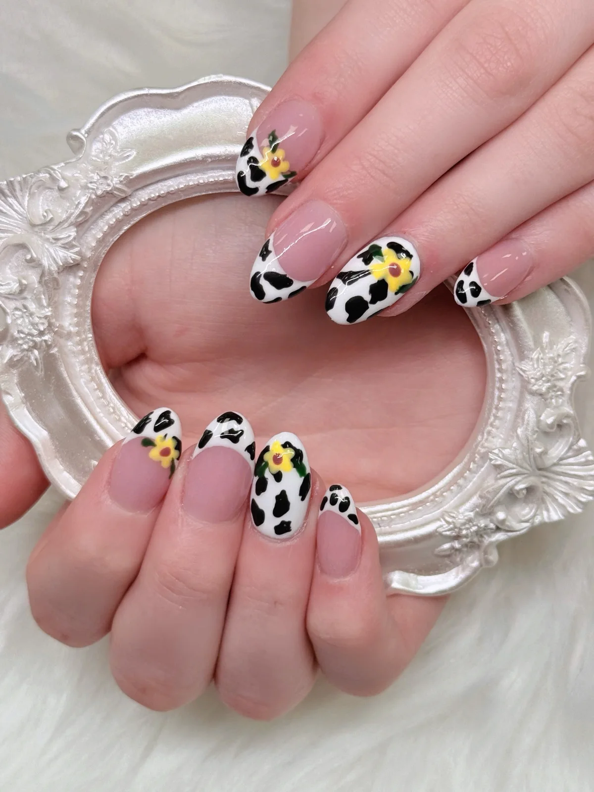 Soft French manicure by V Nails Drayton Valley